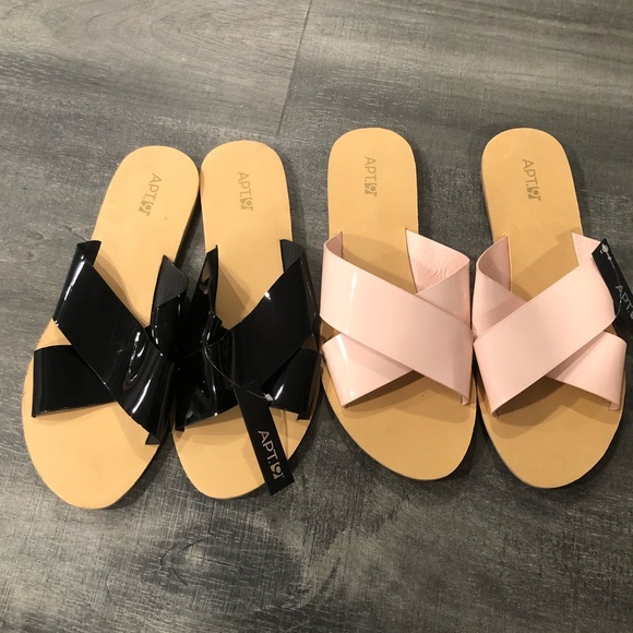 Patent Leather Flat Sandals - Picture 2 of 2